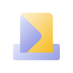 Drop letter flat gradient two-color ui icon vector