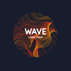 Dynamic Wave Background vector image