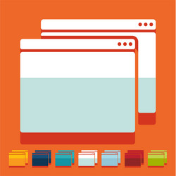flat design computer windows vector image