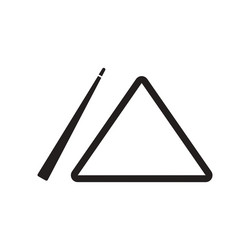 Flat icon in black and white style billiard cue vector