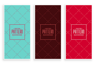 minimal line dots patterns set vector image