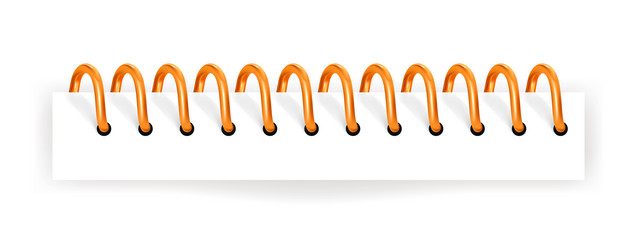 notebook or journal binder spiral clipper Vector Image