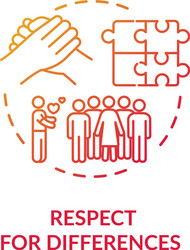 Respect for differences concept icon Royalty Free Vector