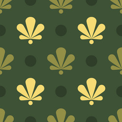 simple seamless pattern with seashells modern vector image