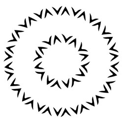 Stylized geometric pattern on a square background vector