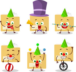 Cartoon character file folder with various vector