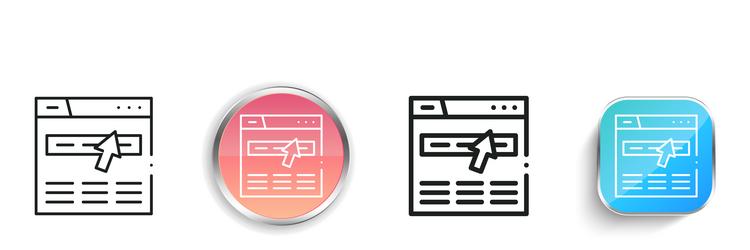 clickbait icon thin linear regular and button vector image