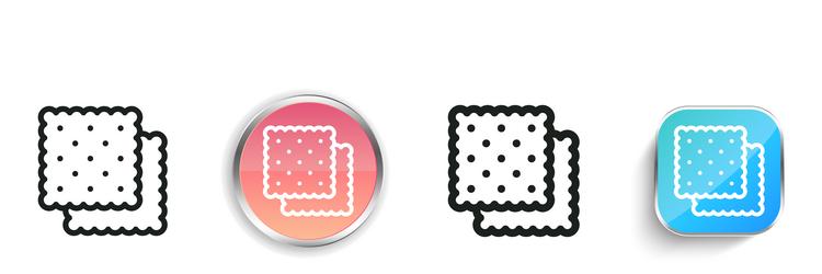 fabric icon thin linear regular and button style vector image