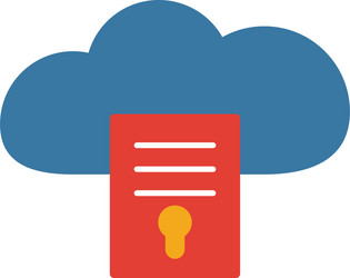 file access icon simple element from web hosting vector image