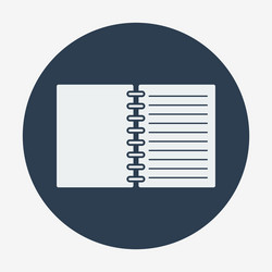 flat style icon open notebook vector