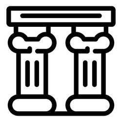 ionic order columns supporting stone entablature vector image