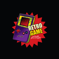 Retro Game Console Emblem vector image