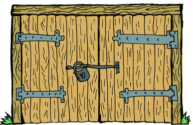 Rustic Wooden Gate vector