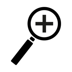zoom in icon for web site stock image vector image
