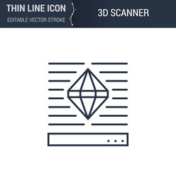 3d scanner icon vector