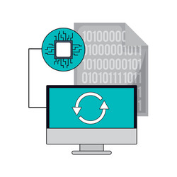 big data related icons image vector image