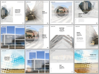 Brochure layout square format covers design vector