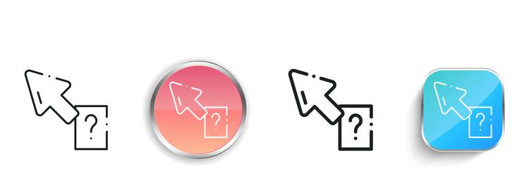 clicker icon thin linear regular and button style vector image