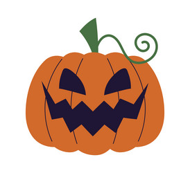 Halloween scary pumpkin vector