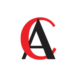 letters ca linked logo vector