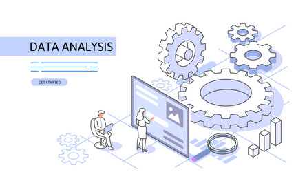 web design and tuning isometric concept use vector image