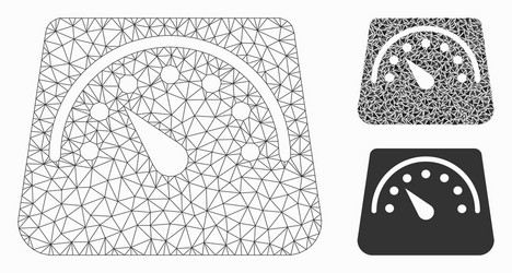 Weight meter mesh 2d model and triangle vector