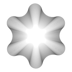 black circular lines with different width vector image