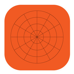 Polar circular grid mesh pie chart graph element vector