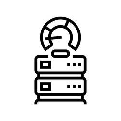 power usage effectiveness meter line icon vector image