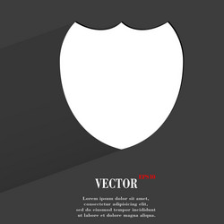 Shield protection flat modern web button with long vector