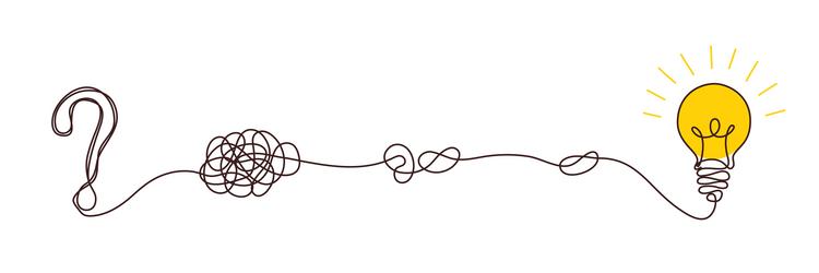 solution concept of chaos in thoughts with hanging vector image
