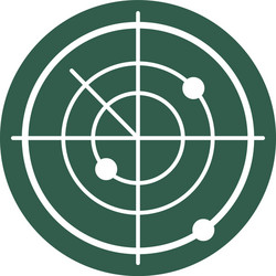 Target military force line block style Royalty Free Vector