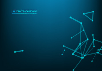 abstract illuminated particles and lines plexus vector image