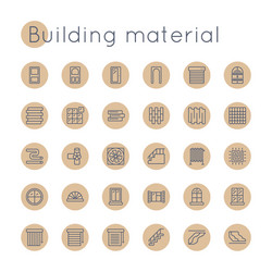 Building Material Icons - Set vector image