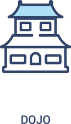 dojo concept 2 colored icon simple line element vector image