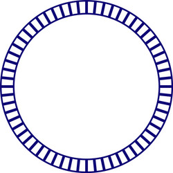 lined double circle frame template vector image