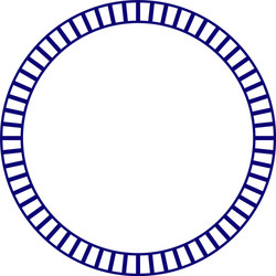 lined double circle frame template vector