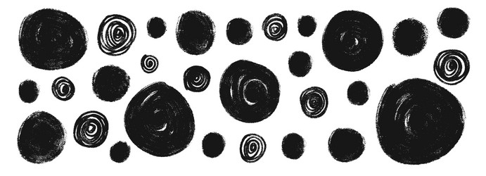 scribble marker drawn circle callout set polka vector image