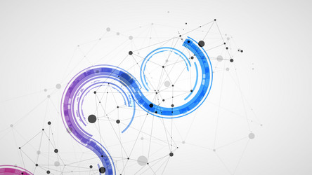 technical background with plexus effect and wave vector image
