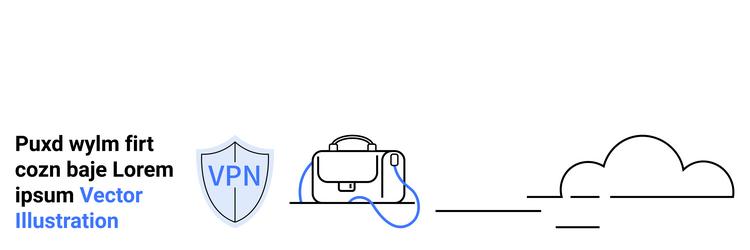 cloud computing and vpn security integration vector image
