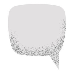 speech empty bubble with noise sand texture vector image