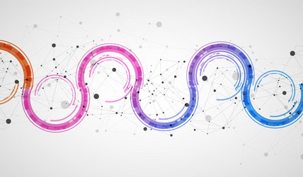 technical background with plexus effect and wave vector image