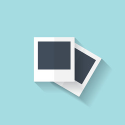 flat photo frame web icon vector