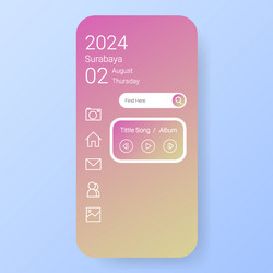 home layout user interfrace screen app vector image