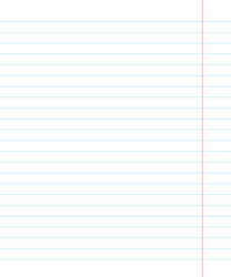 Notebook page template with lines vector