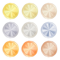 Round polished knob centric circles with different vector