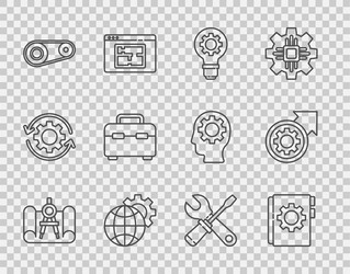 set line graphing paper and compass user manual vector image