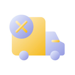 shipment failed flat gradient two-color ui icon vector image