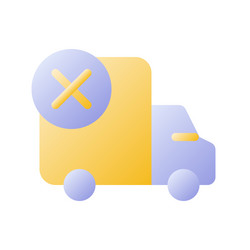 shipment failed flat gradient two-color ui icon vector