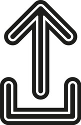 upload symbol - app up load button vector image